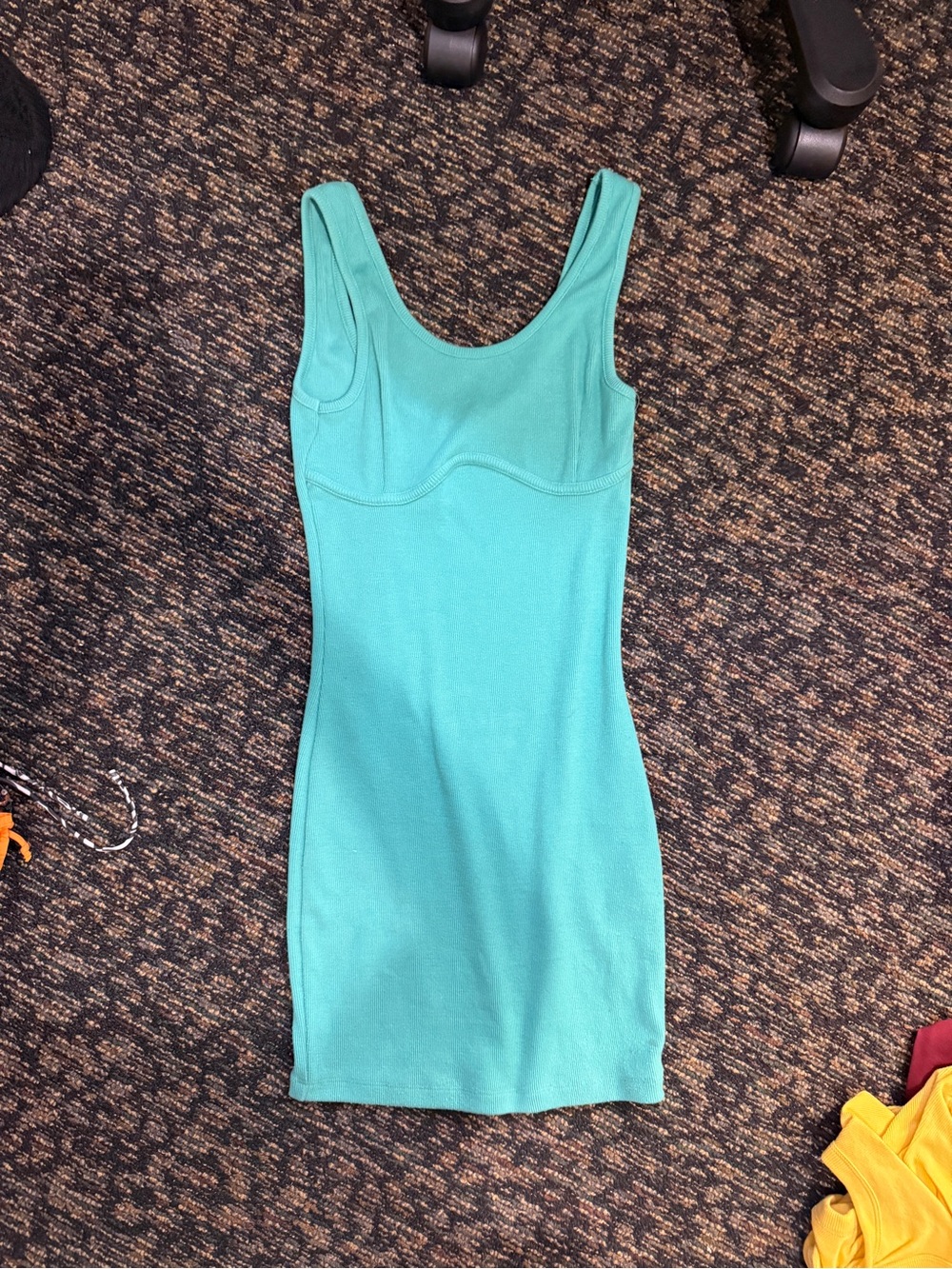 Signature Teal Scoop-Neck Bodycon Mini Dress